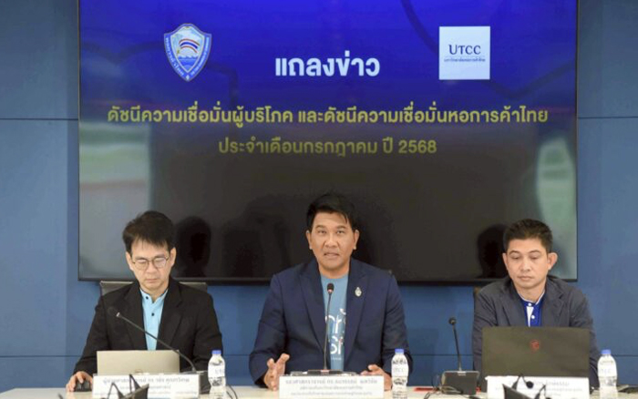 ดัชนีเชื่อมั่นผู้บริโภค-ธุรกิจ ก.ค.  2568 ดิ่งจากพิษภาษีสหรัฐ-การเมืองไม่นิ่ง