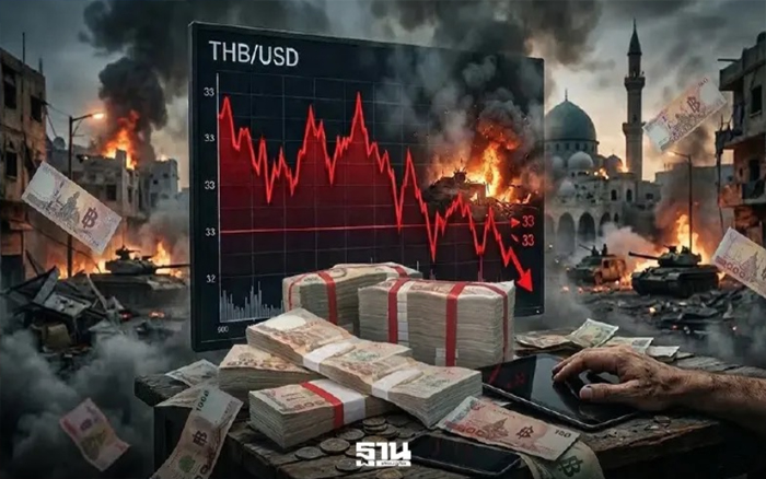 ค่าเงินบาทผันผวนหนัก เสี่ยงอ่อนทะลุ 33 บาท หากสงครามตะวันออกกลางยืดเยื้อ