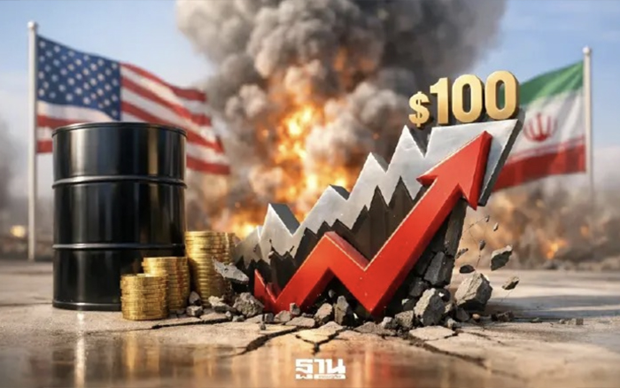 ราคาน้ำมันโลกพุ่งทะลุ 100 ดอลลาร์ต่อบาร์เรล จากวิกฤต 