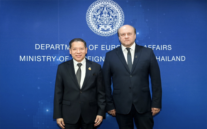 ผู้ช่วยรัฐมนตรีประจำกระทรวงการต่างประเทศพบหารือกับเอกอัครราชทูตสหพันธรัฐรัสเซียประจำประเทศไทย