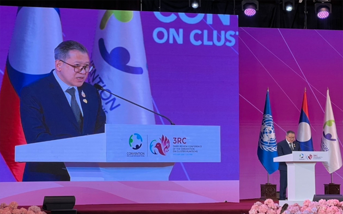ผู้ช่วยรัฐมนตรีประจำกระทรวงการต่างประเทศกล่าวถ้อยแถลงในช่วง High Level Segment ในการประชุมทบทวนอนุสัญญาว่าด้วยระเบิดพวง ครั้งที่ 3