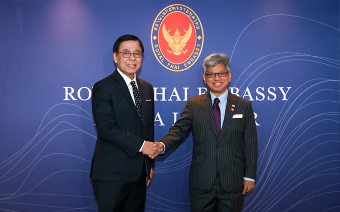 รองนายกรัฐมนตรีและรัฐมนตรีว่าการกระทรวงการต่างประเทศพบหารือเลขาธิการสภาความมั่นคงแห่งชาติมาเลเซีย