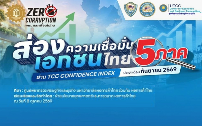 ส่องความเชื่อมั่นเอกชนไทย 5 ภาค ผ่าน TCC CONFIDENCE INDEX ประจำเดือน กันยายน 2569