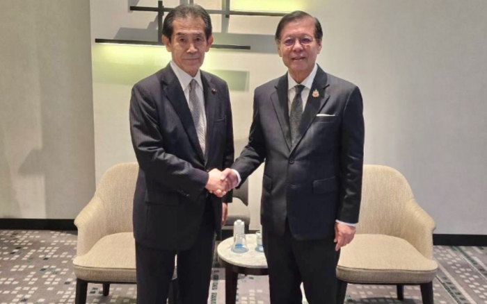 รองนายกรัฐมนตรีและรัฐมนตรีว่าการกระทรวงการต่างประเทศพบหารือกับประธานกลุ่มมิตรภาพรัฐสภาญี่ปุ่น -ไทย