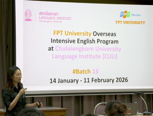 สมาคมมิตรภาพไทย-เวียดนาม ได้จัดกิจกรรมแนะนำสมาคมฯ แก่นักศึกษา FPT University ในโครงการหลักสูตรการเรียนภาษาอังกฤษแบบเร่งรัด